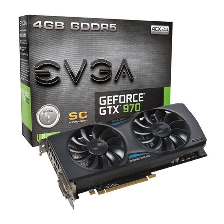 Placa de Vídeo Geforce GTX 970 SC 4gb DDR5 - 256 Bits EVGA PCI-E 3.0 04G-P4-2977-KR