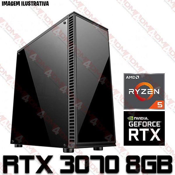 PC Gamer AMD Ryzen 5 5600X, 16GB DDR4, HD 1 Tera, GPU GEFORCE RTX 3070 OC 8GB