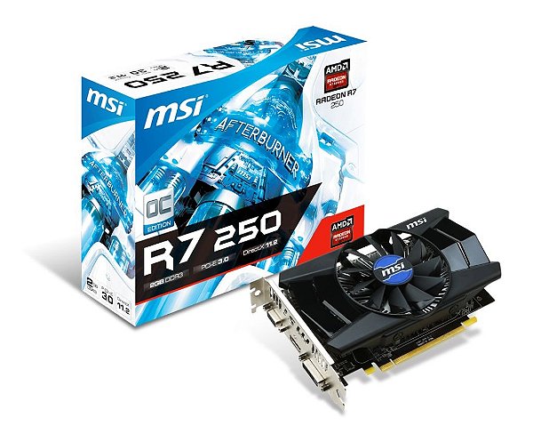 Placa de Vídeo AMD Radeon R7 250 OC 2gb DDR3 - 128 Bits MSI