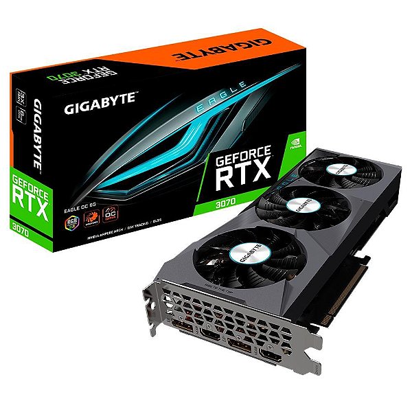 Placa de Vídeo GPU GEFORCE RTX 3070 EAGLE OC 8GB GDDR6 - 256 BITS GIGABYTE GV-N3070EAGLE OC-8GD