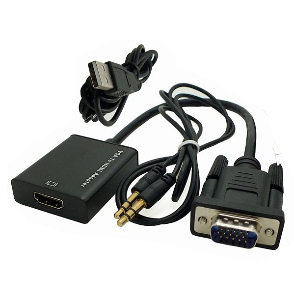 Cabo Conversor VGA para HDMI com Áudio