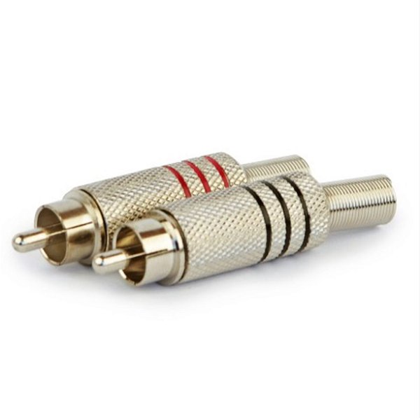 Plug Rca 6mm Niquelado