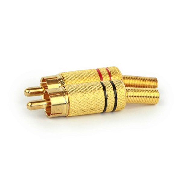 Plug Rca Dourado 4mm