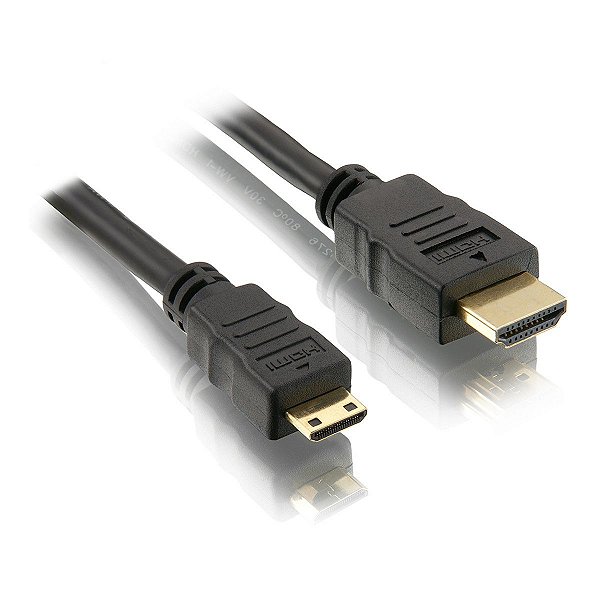 Cabo MINI HDMI para HDMI 1.4 Ultra HD 3D 3 metros