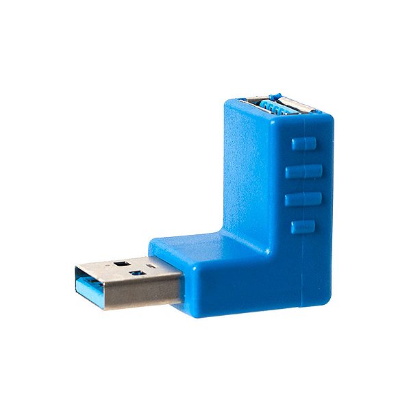 Adaptador USB 3.0 em L - Macho x Fêmea