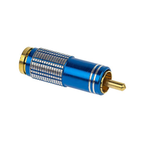 Plug RCA 6MM - Metal Azul - Sound Diamond