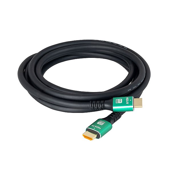 Cabo HDMI 8K 2.1, 3D, Ultra HDTV, HDR Dinâmico - 3 metros