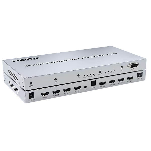 Controlador HDMI 4x4 para Videowall Comutação Automática 4K