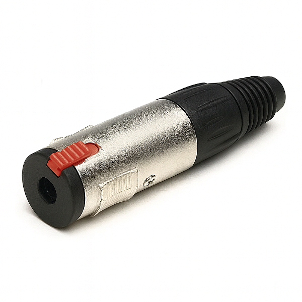 Plug P10 Stereo Fêmea com Trava 6,35mm IonBlack