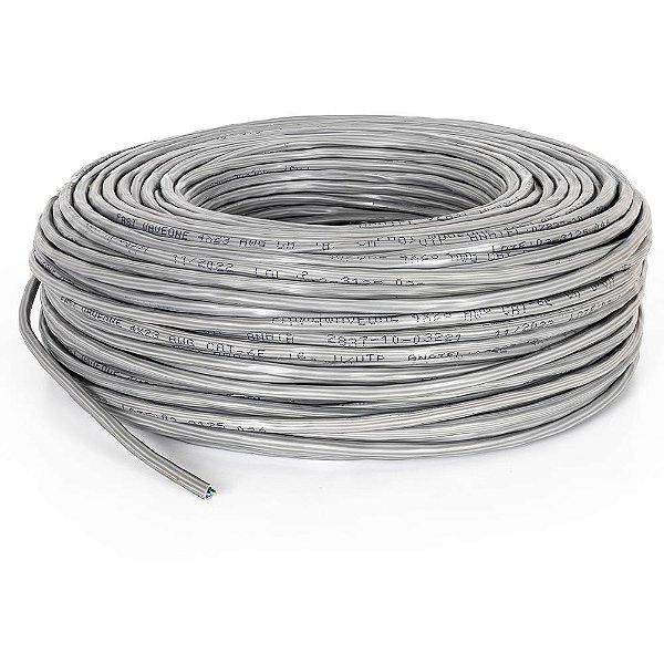 Cabo de Rede UTP Cat6E Network Conex Giga 100% Cobre - Rolo 100m