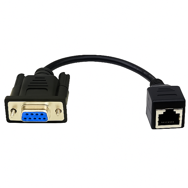 Cabo Adaptador Serial DB9 Fêmea para RJ45 Fêmea - Rabicho