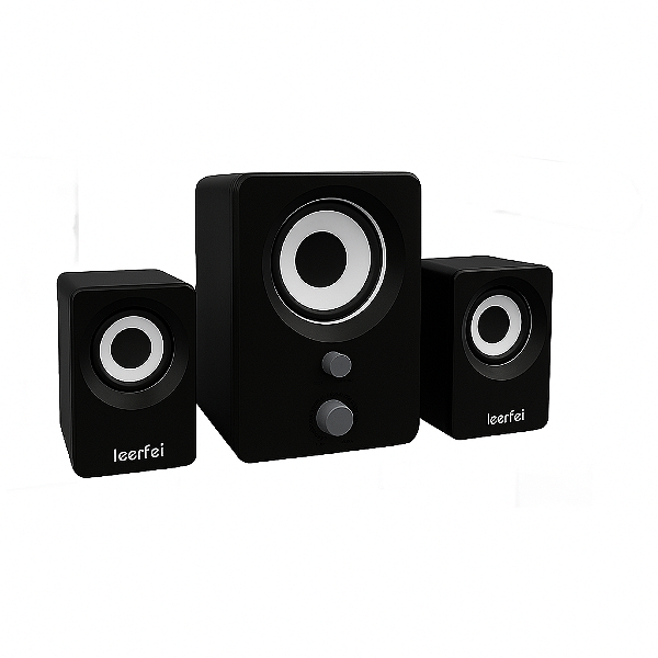 Mini Caixa de Som USB com SubWoofer E1303 LeerFei - Preta