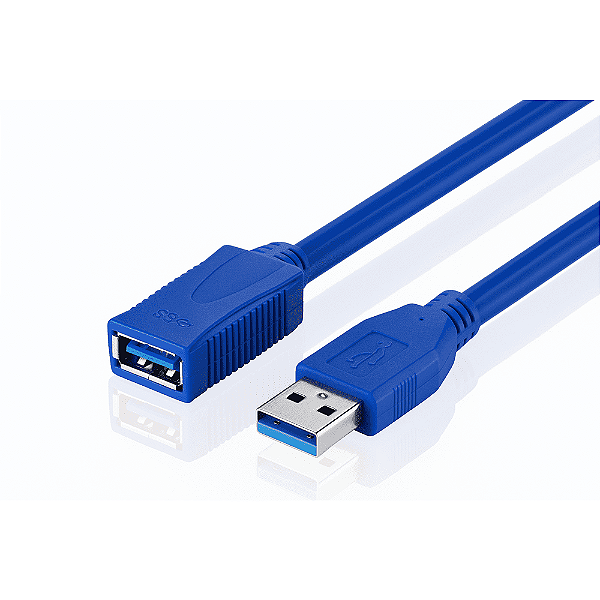 Cabo Extensão USB 3.0 Azul SuperSpeed -  1,50 metro