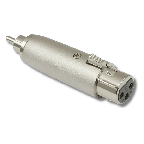 Adaptador RCA Macho para XLR Fêmea
