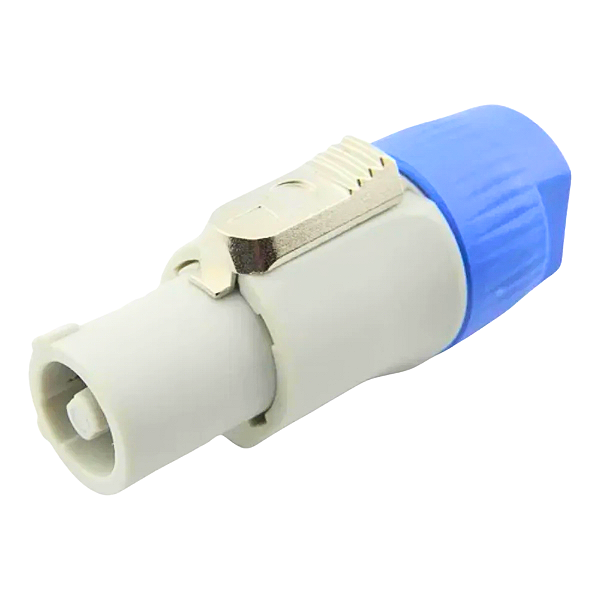 Conector Powercon Macho 20A Cinza e Azul