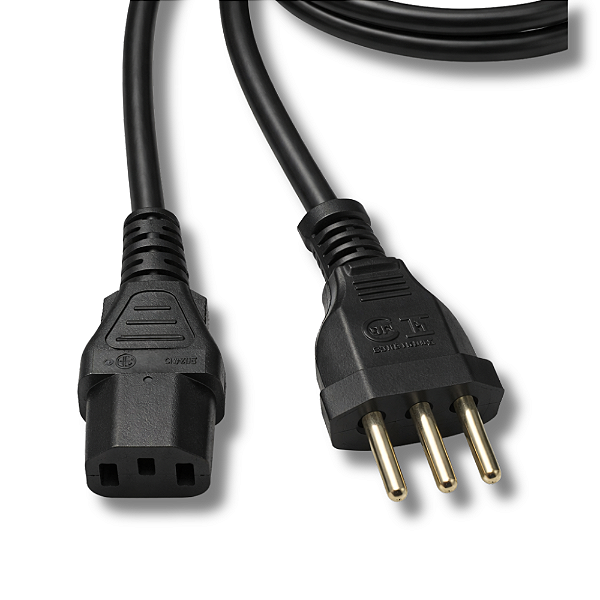 Cabo de Força Tripolar 10A IEC C13 1,77m