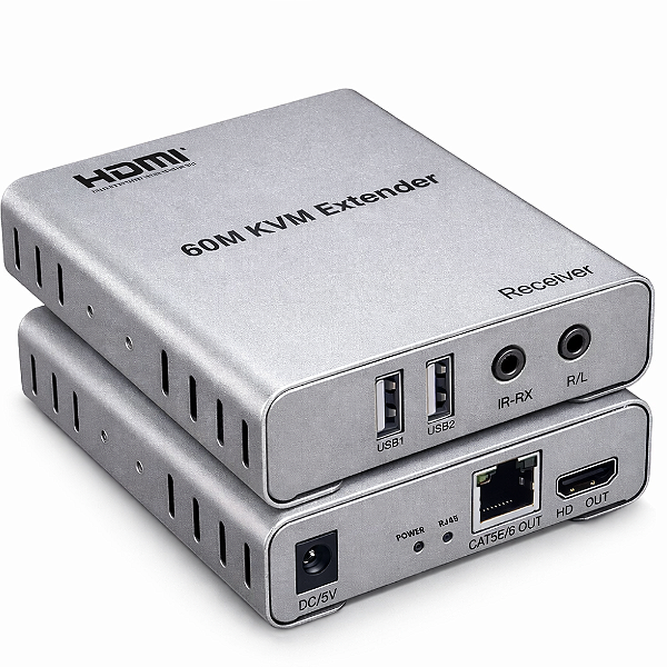 Extensor HDMI KVM USB IR 60m RJ45 Cat6