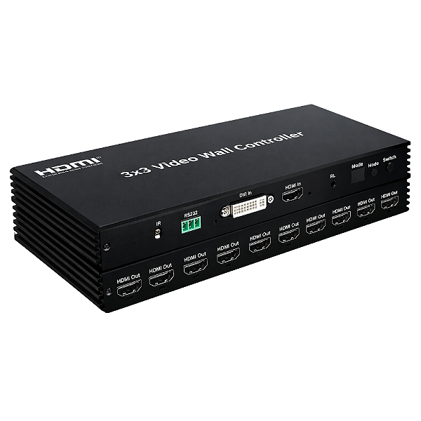 Controlador Video Wall HDMI 3x3 1080p Para Até 9 Telas