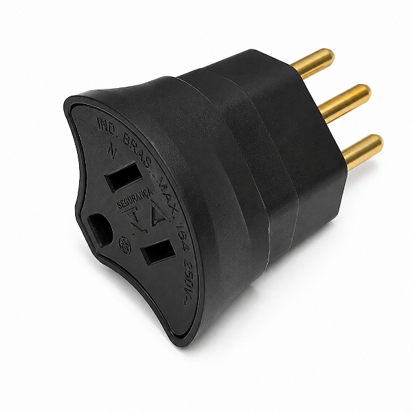 Adaptador de Tomada SMS 10A 2P+T Padrão Novo