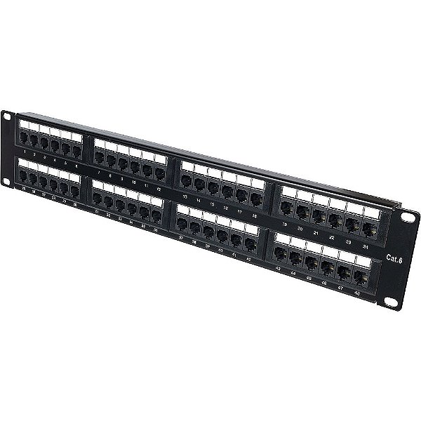 Patch Panel CAT.5e 48 Portas com Guia