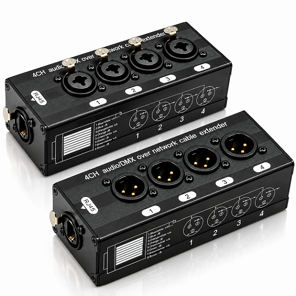 Medusa Via Cabo de Rede 4 Canais XLR Macho ComboP10 e XLR Fêmea