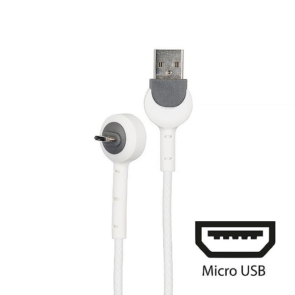 Cabo para Celular Micro USB 90° graus em L para USB - 1 metro