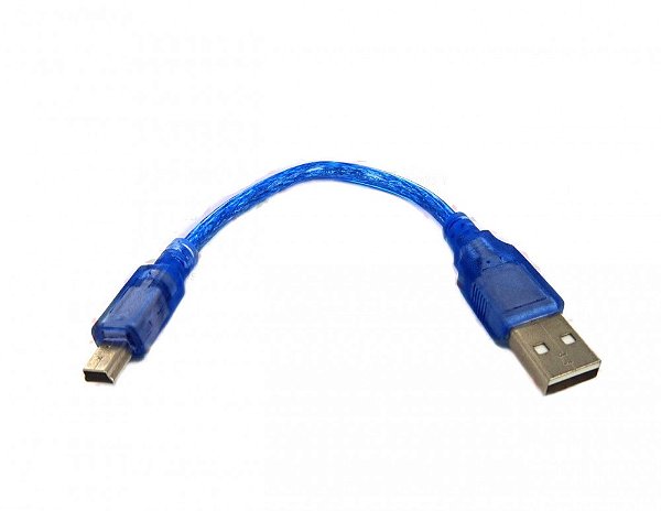 Cabo USB Mini para USB Macho Hi-Speed 2.0 Blindado - 30Cm