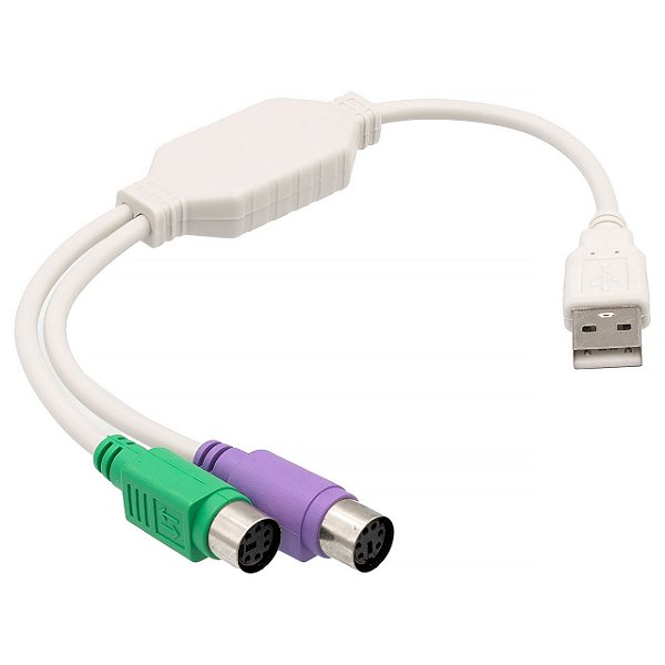Adaptador USB-PS2 Teclado e Mouse