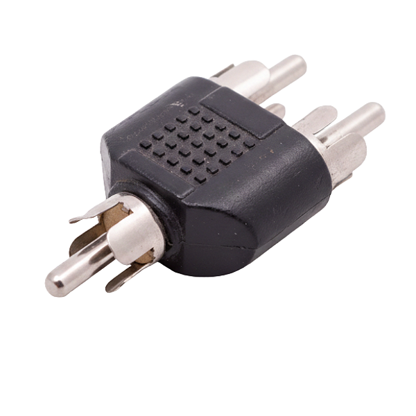Adaptador 1 saída RCA Macho para 2 saídas RCA Macho