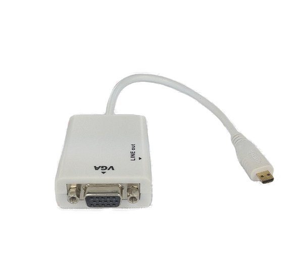 Cabo Conversor MICRO HDMI para VGA com Áudio