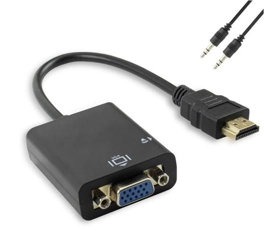 Cabo Conversor HDMI para VGA com Áudio