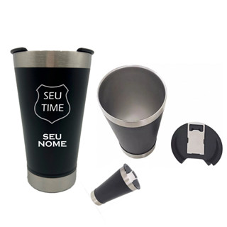 Copo Térmico Personalizado Cerveja Time Brinde Nome 500ml