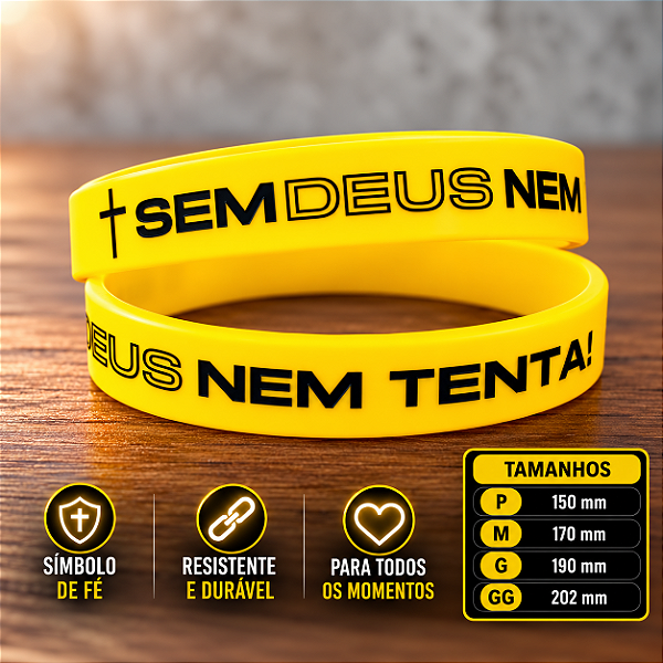 SEM DEUS NEM TENTA - AMARELA COM PRETO