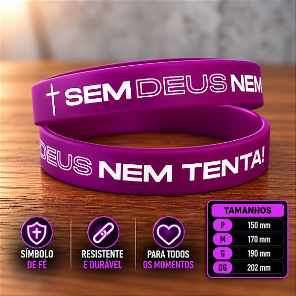 SEM DEUS NEM TENTA - Roxa com Branco