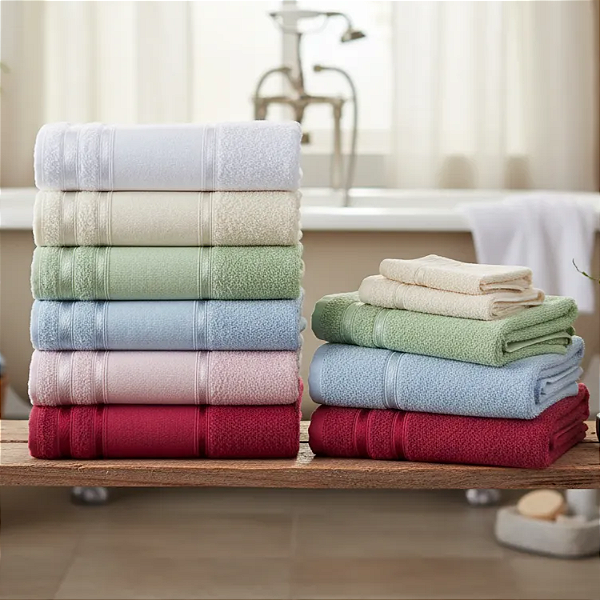 5 Jogos Toalha Banho E Rosto Para Pintar E Bordar Ponto Russo - Promoção Direto De Fabrica