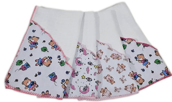 Fralda quadriculada com capuz estampado 68x78cm