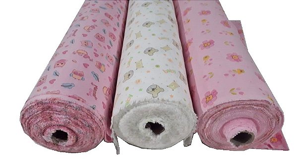 Tecido flanelado estampado 10mts X 80cm - Feminino