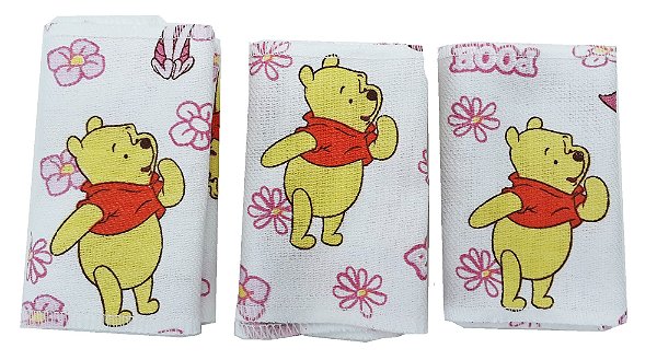 Kit faixa de umbigo Ursinho Pooh com 3 unidades