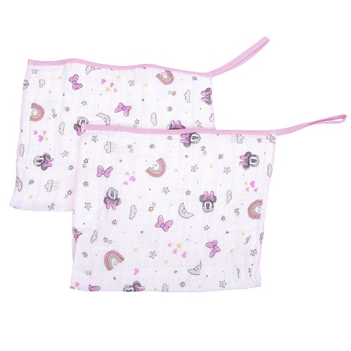 Pacote com 2 Pano de Boca Soft Minnie 20x40cm