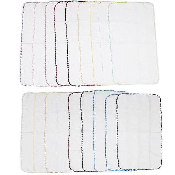 Fralda quadriculada de Ombro 33x68cm com Crochê