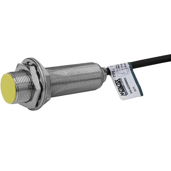 I18-5-DNC | Sensor Indutivo Faceado M18 - Sn: 5mm - Npn (12v - 24v) 4 Fios - 1na + 1nf | Metaltex