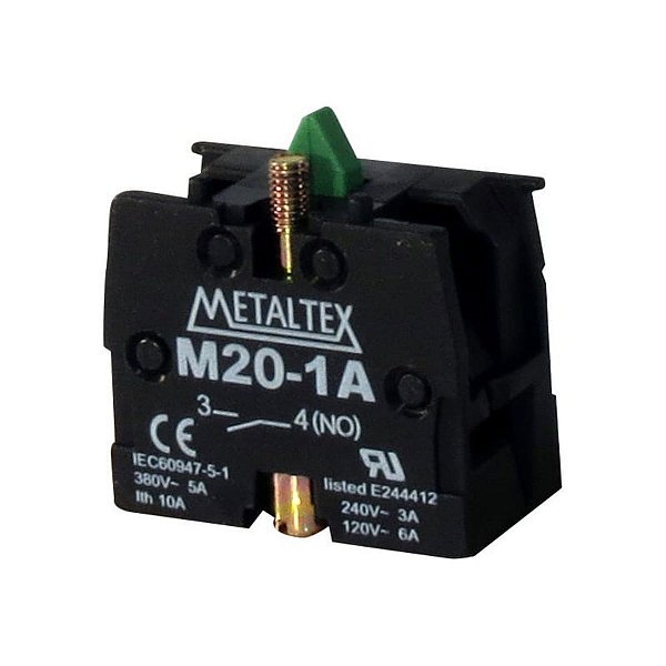 M20-1A | Contato 1na P/ Botão M20/p20 | Metaltex