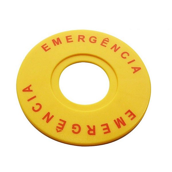 P20-IDEM | Identificador de Emergência para Botão 22mm -d 60mm - Amarelo | Metaltex