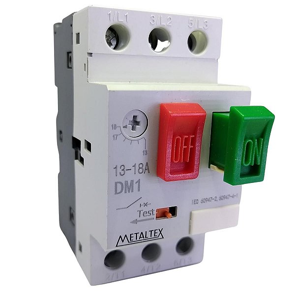 DM1-18A | Disjuntor Motor 13 ~ 18a | Metaltex