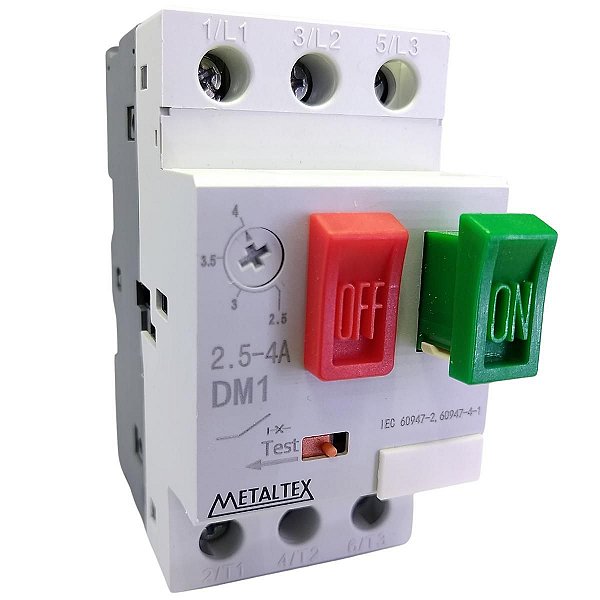DM1-4A | Disjuntor Motor 2,5 ~ 4a | Metaltex