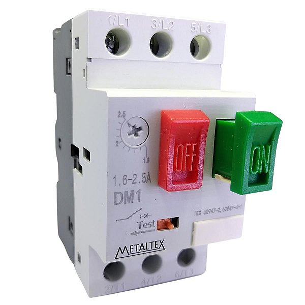 DM1-2_5A | Disjuntor Motor 1,6 ~ 2,5a | Metaltex