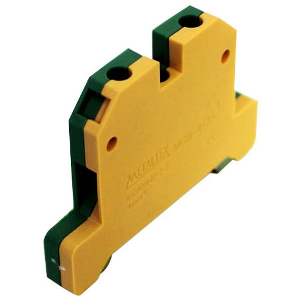 MGB4/35 | Borne Conector Terra 4mm - Verde/amarelo | Metaltex