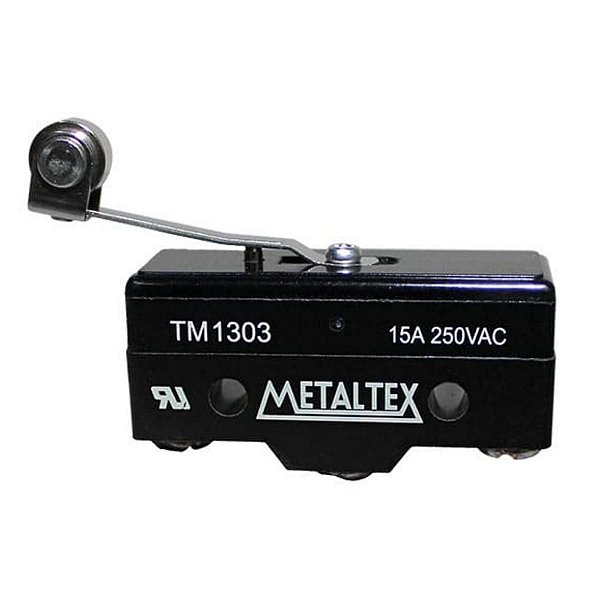 TM1303 | Chave Fim de Curso - Atuador Alavanca Longa C/ Rolete | Metaltex