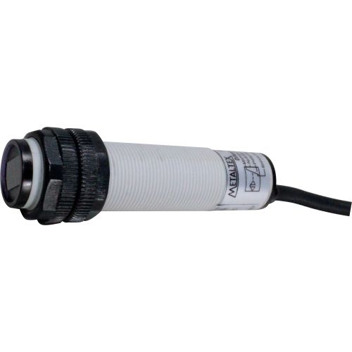 P18AD-20-DPC | Sensor Fotoelétrico Difuso Pnp 1na+1nf Com Ajuste - 20cm - (12v - 24v) | Metaltex