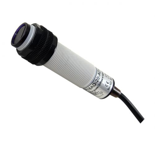 P18AD-20-ACA | Sensor Fotoelétrico Difuso Ajustável 1na - Distância Sensora: 20cm (110v - 220v) | Metaltex